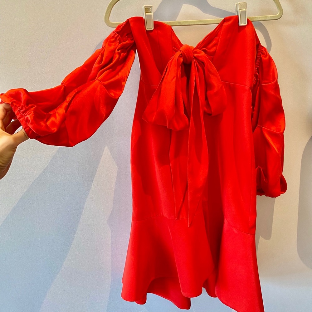 ALEXIS MINI OFF THE SHOULDER RUFFLE SLEEVE DRESS
